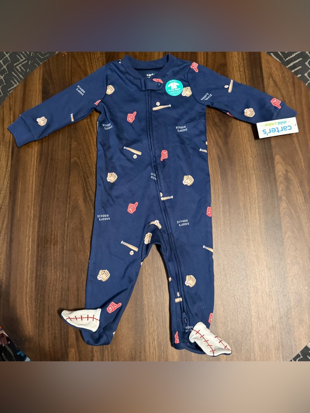 NWT baby boy baseball sleeper